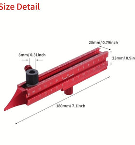 Aluminum Alloy Scribing Tool Precision Contour Gauge 7.1 Inch Adjustable Measurement for Woodworking Edge Alignment Seamless Shape Replication