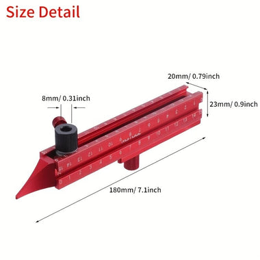 Aluminum Alloy Scribing Tool Precision Contour Gauge 7.1 Inch Adjustable Measurement for Woodworking Edge Alignment Seamless Shape Replication
