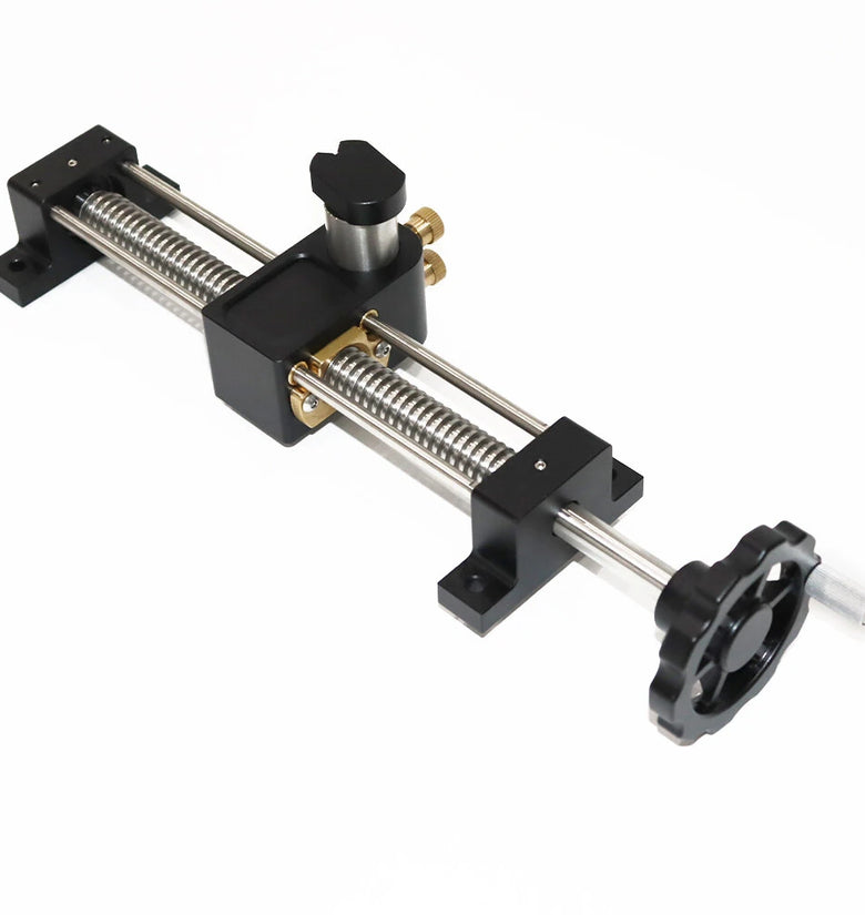 ENJOYWOOD Woodworking Bench Vise Aluminum Alloy 165mm Adjustment Double Guide Rail Quenched Screw With Brass Bushing Star Wheel Handle Parallel Clamping Workbench Vise Woodworking Tools