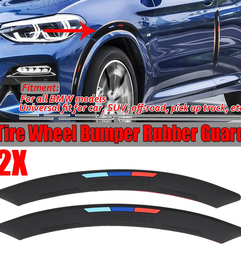 M-Color Sport Wheel Eyebrow Arch Lips Fender Guard Protector Strip Trim Universal