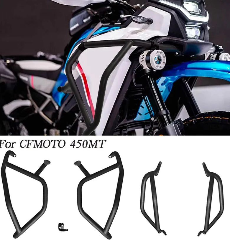 Motorcycle Anti-Fall Protection Engine Protective Kit Cover Crash Bar Frame Bumper For CFMOTO 450MT Anti-Crash Bar
