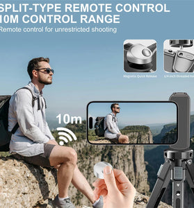 Desiontal GP-06 bluetooth Mobile Phone Shooting Assistant Magnetic Suction Wireless Remote Shutter Ergonomic Grip 360 Rotation 1/4 Thread for Tripod Vlog Photography