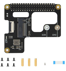 X1000 for Raspberry Pi 5 PCIe to M.2 NVMe SSD Adapter Board HAT X1000 2242 2230