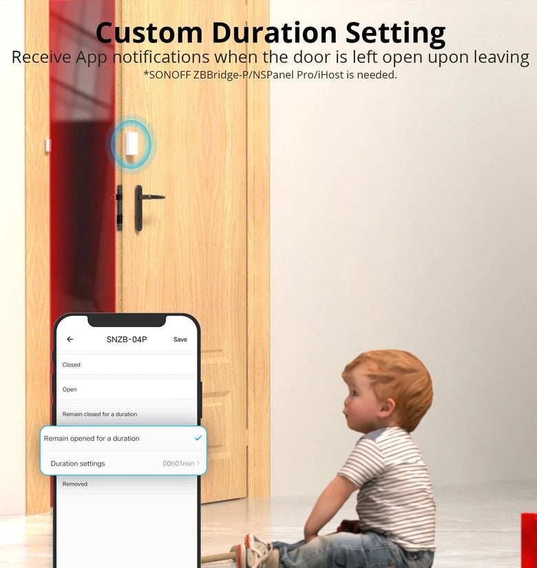 SONOFF SNZB-04P Zigbe Door Window Sensor Tamper Alert Smart Scene Remote Control Smart Home ZHA Work with Alexa Google Home