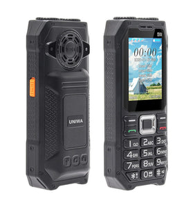 UNIWA M6000 Mini 2G GSM 2.4-inch Four SIM Card Four Standby 4800mAh Built-in Dual Flashlight 3D Large Button Power Bank Magic Sound Function One-click SOS Mobile Phone