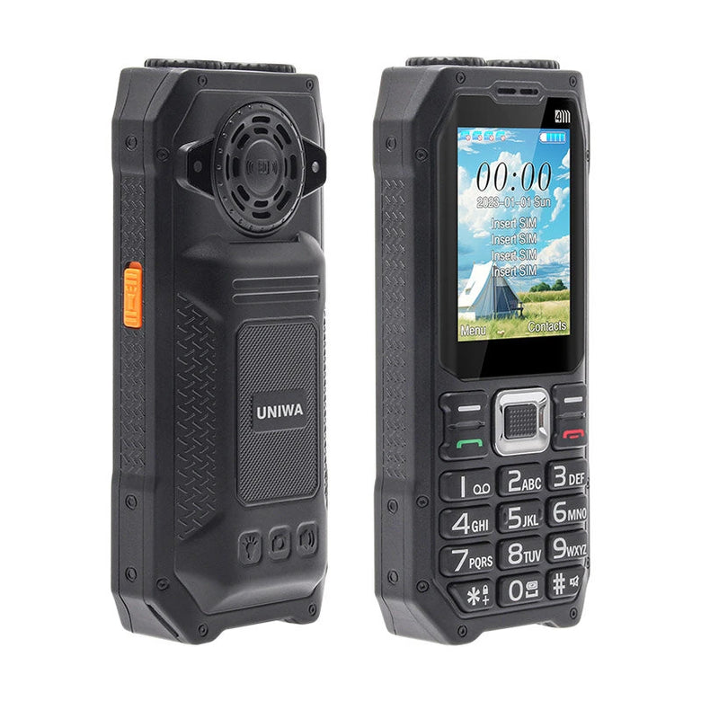 UNIWA M6000 Mini 2G GSM 2.4-inch Four SIM Card Four Standby 4800mAh Built-in Dual Flashlight 3D Large Button Power Bank Magic Sound Function One-click SOS Mobile Phone