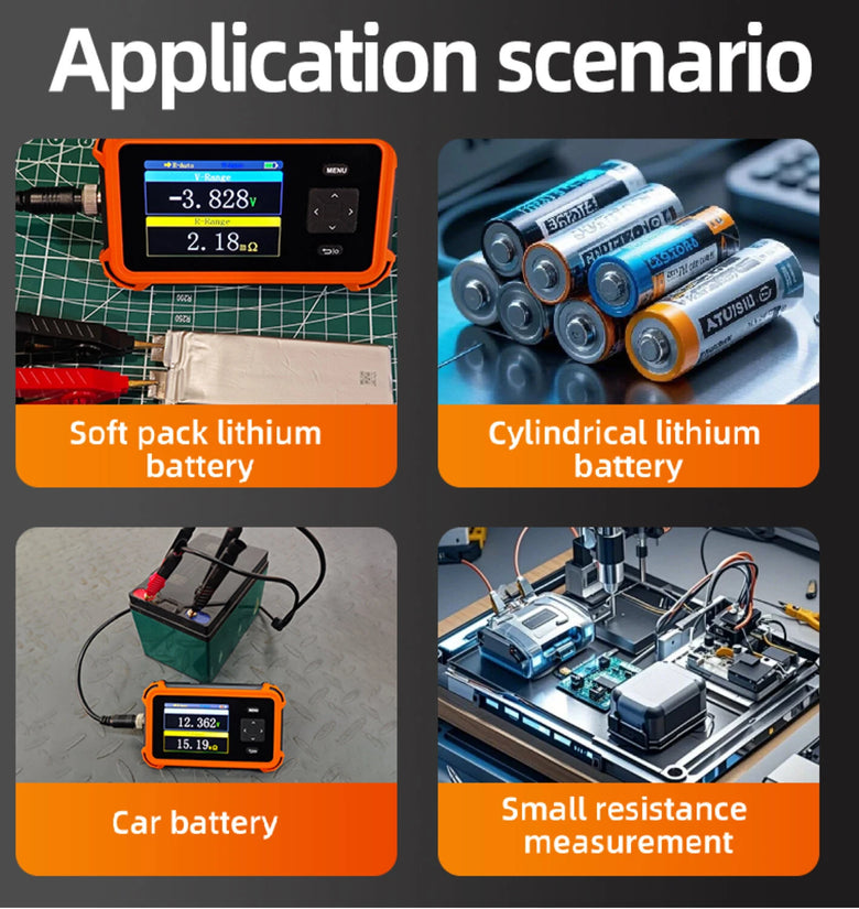 18650 Battery Voltage Internal Resistance Tester, High-precision Trithium Lithium lron Phosphate Battery Tester