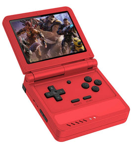 Powkiddy V90S 64G Retro Flip Handheld Game Console 3.5 Inch IPS 8000+ Games 3000mAh Foldable Open-Source Linux System Portable Game Player Console