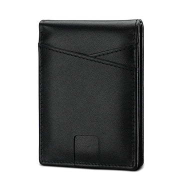 Ekphero Men's Slim Genuine Leather Wallet RFID Blocking Minimalist Credit Card Holder Bifold Folding Wallet, Gifts For Men