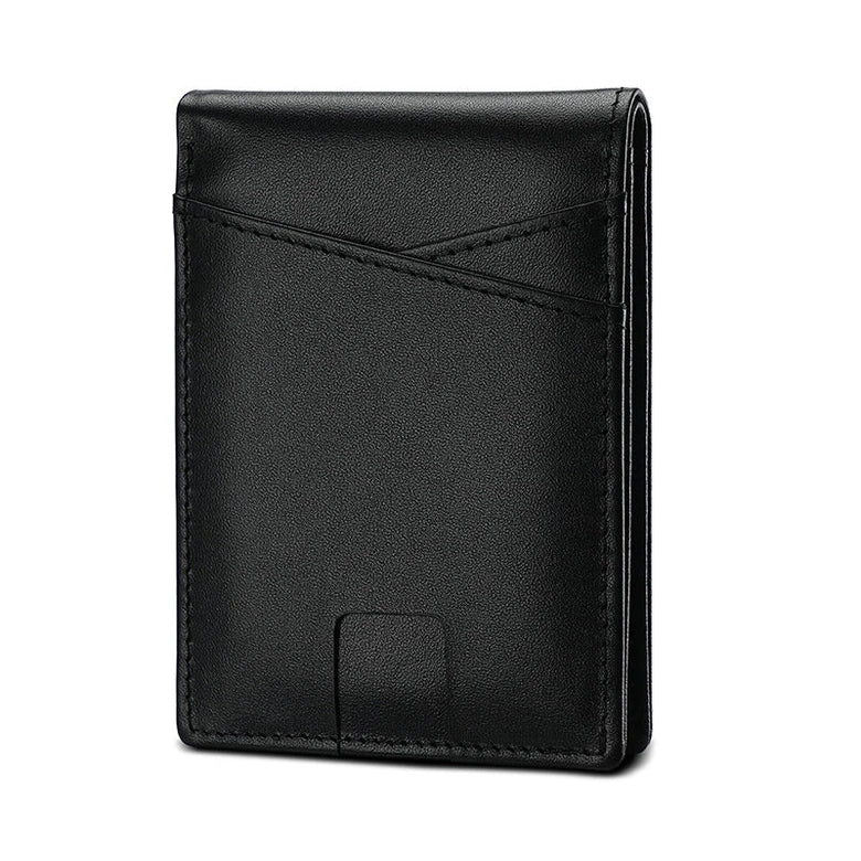 Ekphero Men's Slim Genuine Leather Wallet RFID Blocking Minimalist Credit Card Holder Bifold Folding Wallet, Gifts For Men