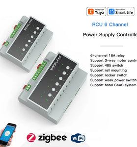 6CH Tuya Smart Zigbe/WIFI 16A Relay Switch Module Power Remote Control Appliance Control Relay Module 110V-240V External/Internal Antenna