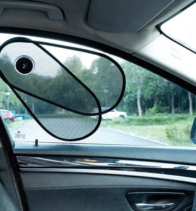 No Block View Car Side Window Sunshade Adjustable Foldable Heat Insulation Anti-glare Side Window Shade