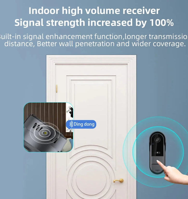 M15 Tuya Smart Visual Doorbell Ring Door Camera Wireless Intelligent Video Bell Camera Intercom Doorbell Night Vision for Home Office