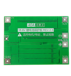 4S 40A Li-ion Lithium Battery 18650 Charger PCB BMS Protection Board with Balance For Drill Motor 14.8V 16.8V Lipo Cell Module