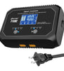 HTRC P10X2 12V 24V 10A Auto Motorcycle Battery Charger AGM Intelligent Repair Dual Channel Smart Car Battery Charger Lithium Lifepo4 Lead-Acid(AGM/Gel/SLA) for Car Boat