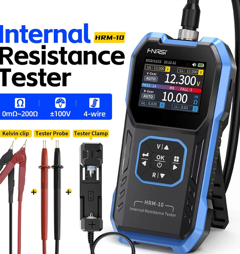 FNIRSI HRM-10 18650 Battery Voltage Internal Resistance Tester High-precision Trithium Lithium lron Phosphate Battery Test