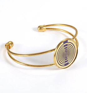 MWO Polarized Disc Bracelet Multi-wave Oscillator Energy Necklace Pure Copper Gold-plated Jewelry Regulates Cell Frequency