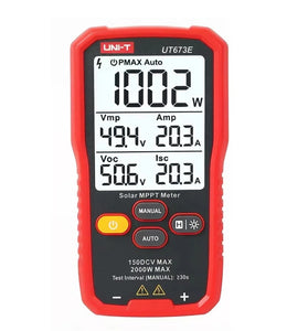 UNI-T UT673E Solar MPPT Power Meter 60-2000W Photovoltaic Panel Tester 12-150V 5-45A Vmp Imp Voc Isc Bluetooth