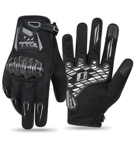 OnesAgain MG45P Winter Motorcycle Gloves Waterproof Anti-Slip Touchscreen Carbon Fiber Protective Riding Gear Purple Black