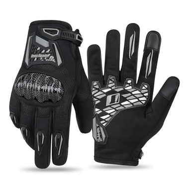 OnesAgain MG45P Winter Motorcycle Gloves Waterproof Anti-Slip Touchscreen Carbon Fiber Protective Riding Gear Purple Black