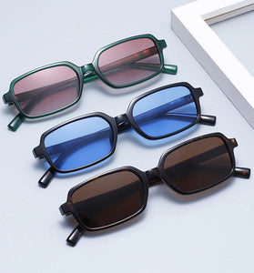Fashion Small Rectangle Polarized Sunglasses for Women Men UV400 Protection Sun Eyeglasses for Outdoor Travel