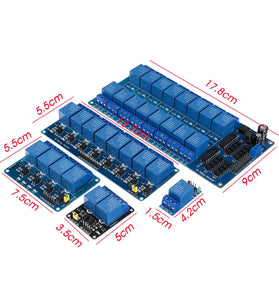 12V 1/2/4/8/16 Channel Relay Module With Optocoupler For PIC AVR DSP ARM