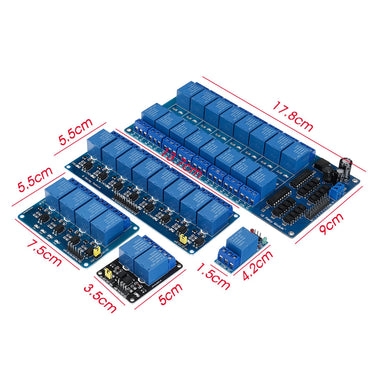 12V 1/2/4/8/16 Channel Relay Module With Optocoupler For PIC AVR DSP ARM