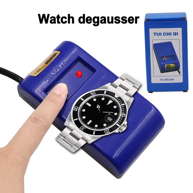 Watch Demagnetizer Quartz Mechanical Watch Repair Tool One Button Operation EU Plug Compact Design Professional