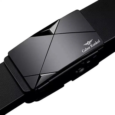 110cm-130cm Auto Buckle Men's Belt Business Casual Adjustable Male Pants Waistband for Daily Wear