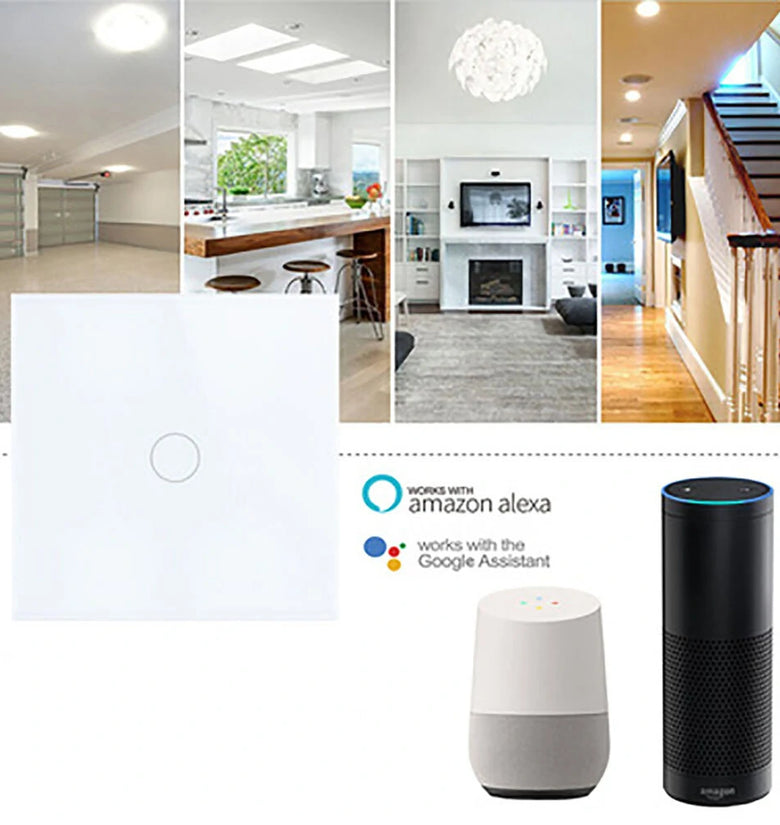 8686 EU Type Tuya WiFi Smart Panel Switch Remote Phone Control Timing Setting RF433 Support Alexa Google