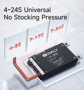DALY YH YK YM Battery Management System 7-17S Li-ion LiFePO4 48V60V Smart Bluetooth Version BMS High Current Protection Module