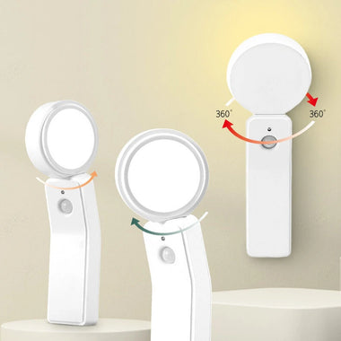 Human Infrared Sensor Lamp USB Rechargeable Rotatable Cabinet Light Desk Lamp Bedside Lamp