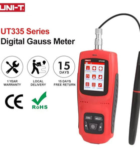 UNI-T UT335A UT335B Handheld Digital Gauss Meter 3000mT Hall Sensor High Accuracy Magnetic Field Tester Rechargeable Battery