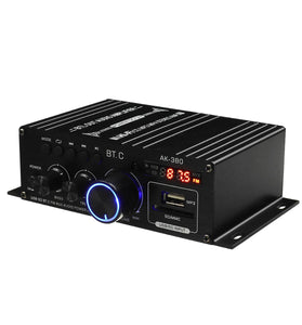 12V 40W+40W Ak380 bluetooth Car Home 12V/220V Power Amplifier HiFi Audio Stereo Amp