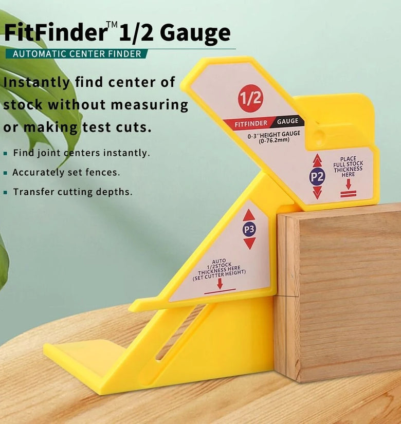 Woodworking Center Marking Fitfinder 1/2 Gauge Automatic Center finder and Depth Gauge