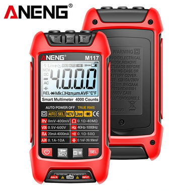 ANENG M117 Digital Multimeter High Precision True RMS Multifunctional Meter with AC/DC Voltage Current Resistance Capacitor Reading Data Retention Auto Power Off Function and Screen Backlight Technology for Clear Reading