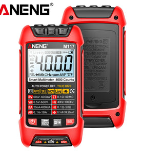 ANENG M117 Digital Multimeter High Precision True RMS Multifunctional Meter with AC/DC Voltage Current Resistance Capacitor Reading Data Retention Auto Power Off Function and Screen Backlight Technology for Clear Reading