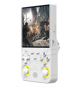 R36 Ultra 128G Open Source Handheld Game Console Built in 30000+Games 4-inch IPS Screen RK3326 Chip Dual 3D RGB Joysticks Retro Gaming Console Supports WiFi Multiplayer