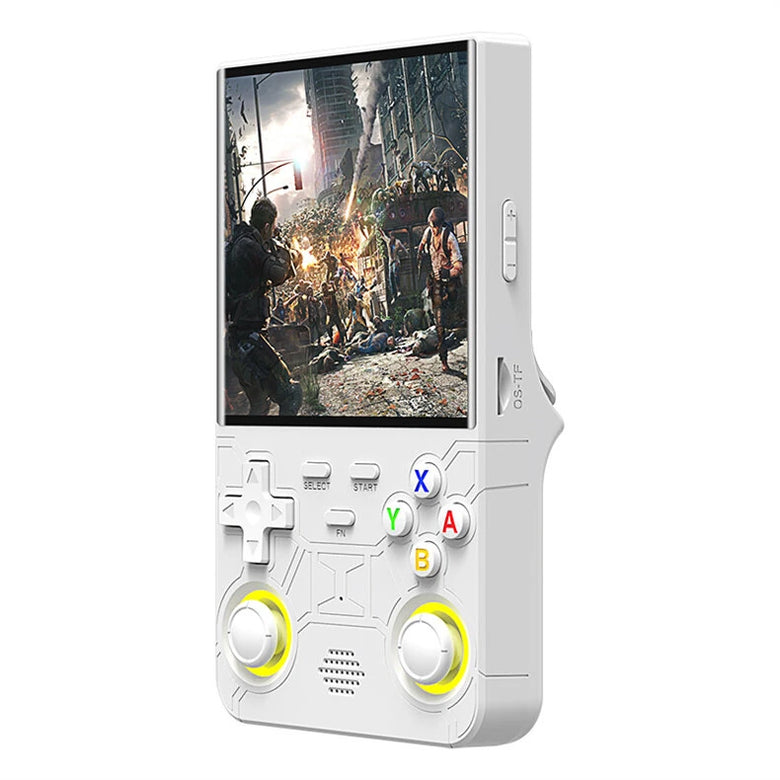 R36 Ultra 128G Open Source Handheld Game Console Built in 30000+Games 4-inch IPS Screen RK3326 Chip Dual 3D RGB Joysticks Retro Gaming Console Supports WiFi Multiplayer