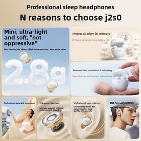Sanag J20s Sleep Headphone TWS bluetooth 5.4 Earphone 66+ Sleep-Aid White Noise Sound 24dB Physical Noise Cancelling Side Sleep Without Ear Pressure 27H Playback Professional Sleep Earbuds