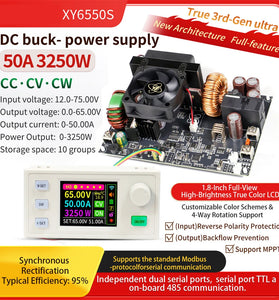 Sinilink XY6550S CNC DC Power Supply Module 65V/50A/3250W Adjustable High Precision MPPT Solar Charging LCD Display