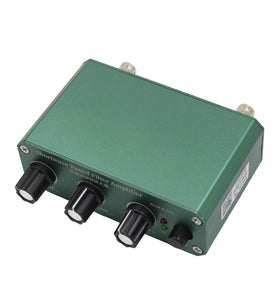 Shortwave Tuned Filter Amplifier 3-30MHz Adjustable Gain 0-30dB Narrow Band Filter BNC Interface RX TX PTT DC Power Supply with Transmit and Pass Modes