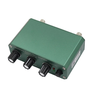 Shortwave Tuned Filter Amplifier 3-30MHz Adjustable Gain 0-30dB Narrow Band Filter BNC Interface RX TX PTT DC Power Supply with Transmit and Pass Modes