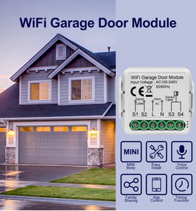 Tuya Smart WiFi Garage Door Sensors Opener Controller 100V-240V Voice Remote Control Switch support Alexa Google Home Smart Life