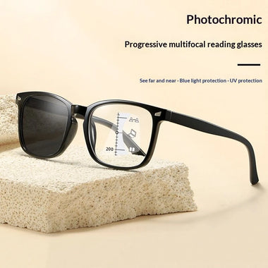 Multifocal Photochromic Reading Glasses Men Women Lightweight Comfy Anti-blue Light HD Near Far Presbyopia Glasses
