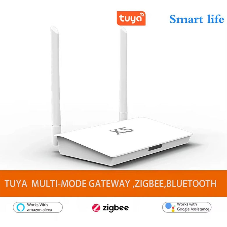 X5 Tuya Smart Zigbe 3.0 Gateway bluetooth Hub with Network Cable Socket Wired Connection Smart Life Voice Control with Alexa Google Home