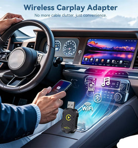 LAESD Q1N 2 in 1 Wireless CarPlay Android Auto Box Wired to Wireless Plug Play Converter Smart Box USB Dongle