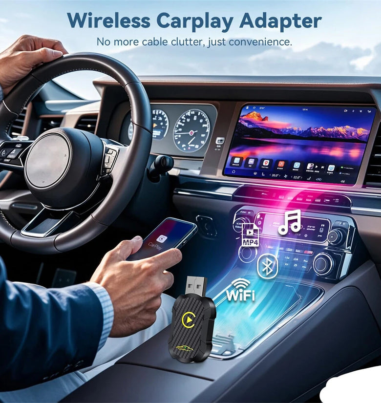 LAESD Q1N 2 in 1 Wireless CarPlay Android Auto Box Wired to Wireless Plug Play Converter Smart Box USB Dongle