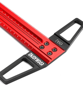 ENJOYWOOD TS Precision Woodworking Line Scriber Marking T Ruler Aluminum Alloy Hole Positioning Marking Gauge 300/400/500/600/760mm