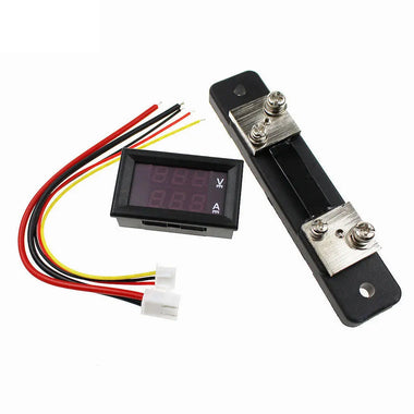 3pcs 0.56 Inch Blue Red Dual LED Display Mini Digital Voltmeter Ammeter DC 100V 100A Panel Amp Volt Voltage Current Meter Tester